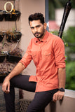 Load image into Gallery viewer, Winter shirts for men casual Orange