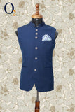 Load image into Gallery viewer, Men&#39;s Ethnic vest In Blue