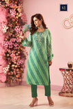 Load image into Gallery viewer, Green Stripe Tunic with Zardozi work