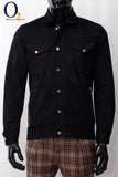 Load image into Gallery viewer, BLACK SUEDE OUTERSHIRT INSIDE ZIP BLOUSON