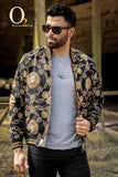 Load image into Gallery viewer, Royal Lion Black Bomber Jacket