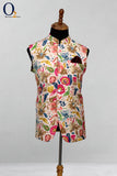 Load image into Gallery viewer, Multi Colored Floral Printed  Ethnic Vest
