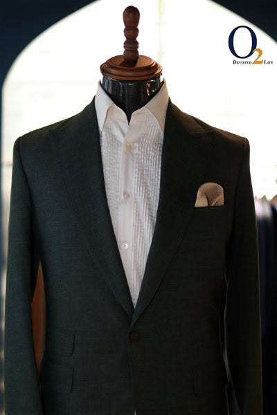 Green Tweed Fleck Slim Fit Suit