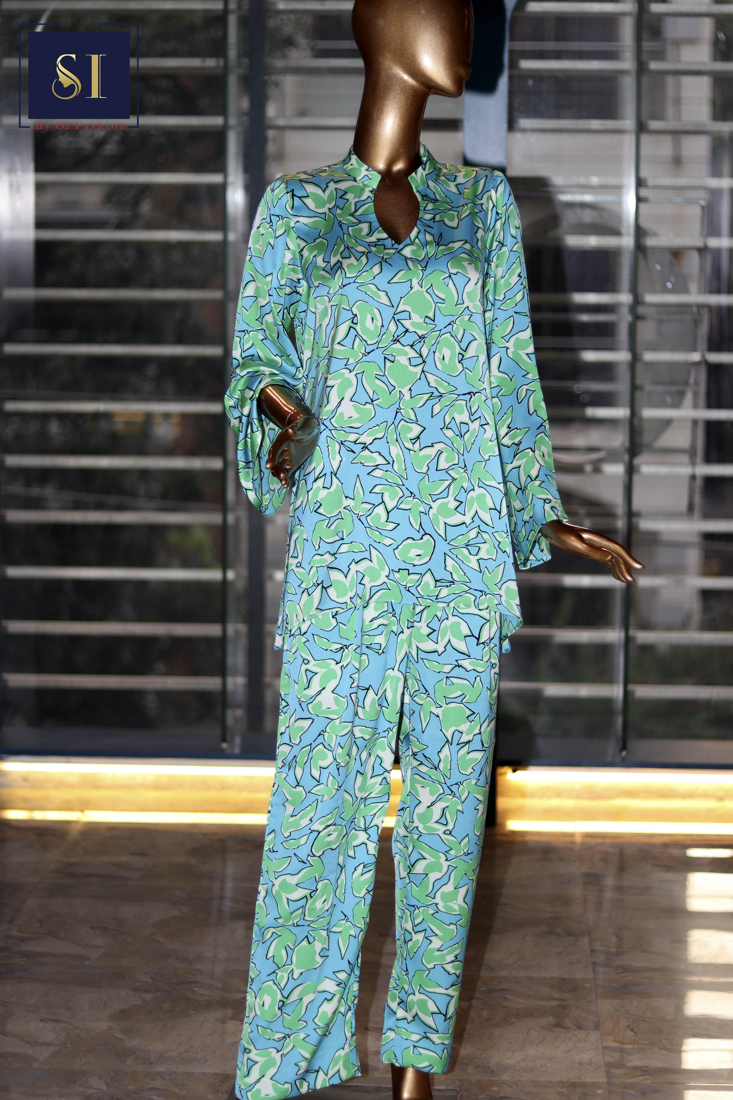 Silky Soft Floral Terrace Shirt and pant set