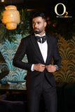 Load image into Gallery viewer, Italian bespoke pure wool over check black tuxedo for gala events