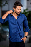 Load image into Gallery viewer, Men’s Solid Blue  Ebro Work  Shirt