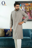 Load image into Gallery viewer, Karchupi Handwork Classic Fit Panjabi Fossil Gray