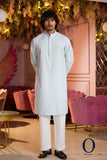 Load image into Gallery viewer, Karchupi Handwork Classic Fit Panjabi In Baby Blue