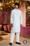 Load image into Gallery viewer, Karchupi Handwork Classic Fit Panjabi In Baby Blue