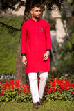Load image into Gallery viewer, Red Short Punjabi