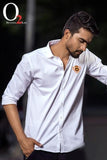Pure Cotton Solid White Slim Fit Shirt