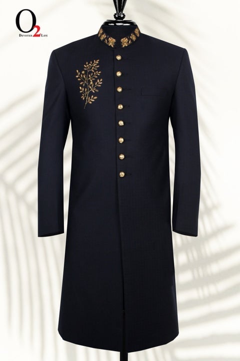 Handwork Sherwani in Black