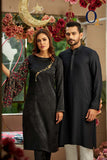 Load image into Gallery viewer, Black Zardozi Floral Couple Dress