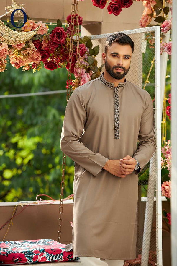 Wingtip Gray Classic Fit Panjabi