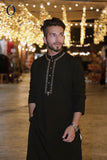 Load image into Gallery viewer, Beige and Black shaded kameez and Black Panjabi Couple Collection