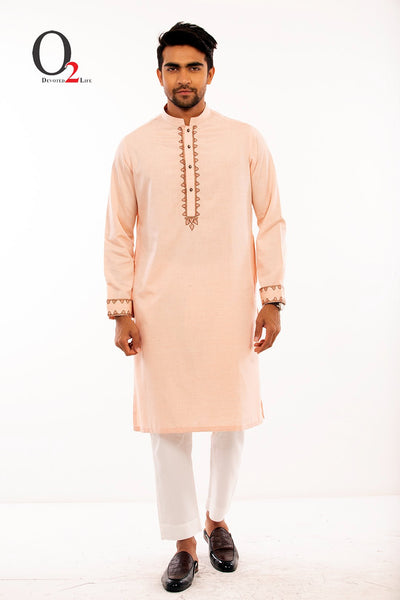 Embro Classic fit panjabi in Pink