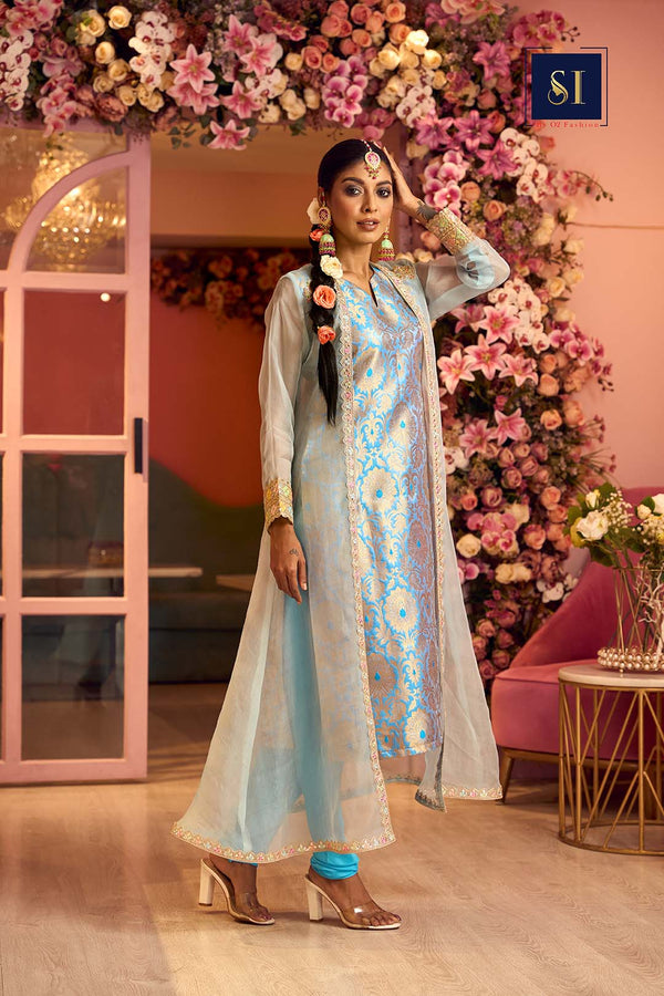 long jacket salwar suit