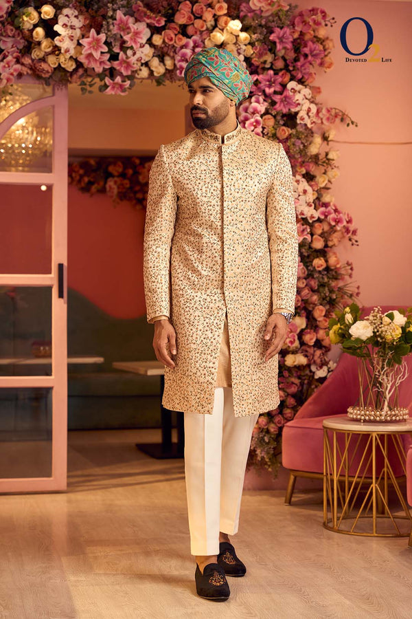 Golden Zardozi Sherwani