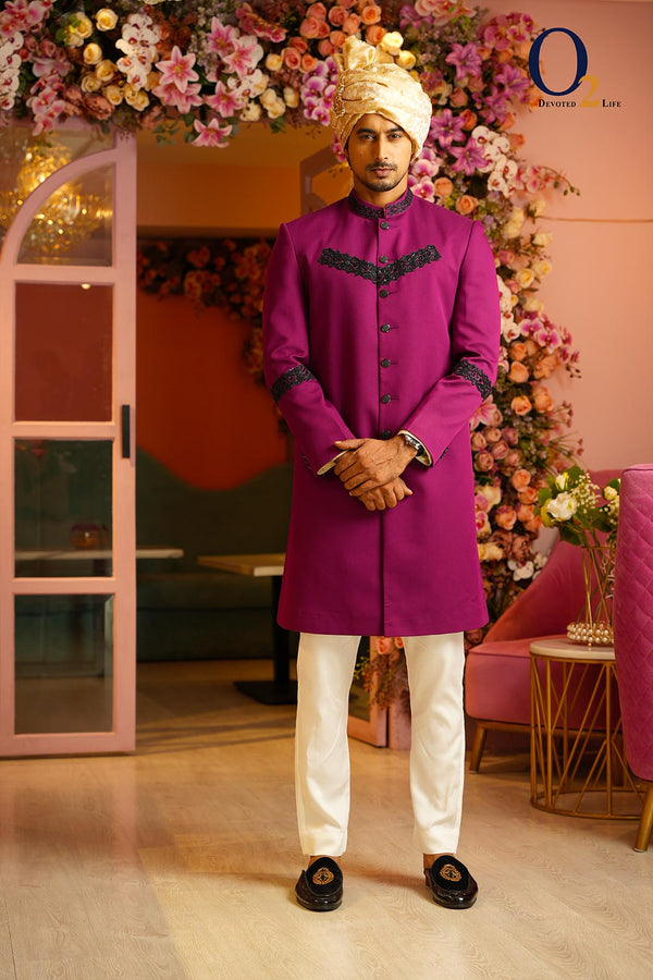 Purple Exclusive Sherwani