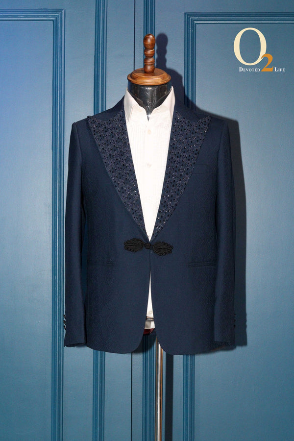 NAVY GEM STONE BLACK SPECIAL TUXEDO