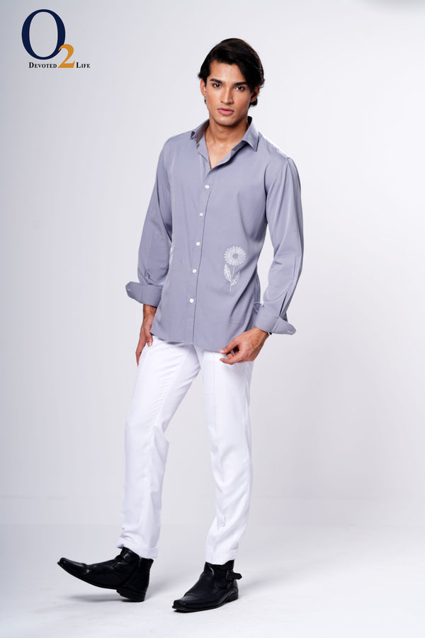 New Look muscle fit poplin shirt