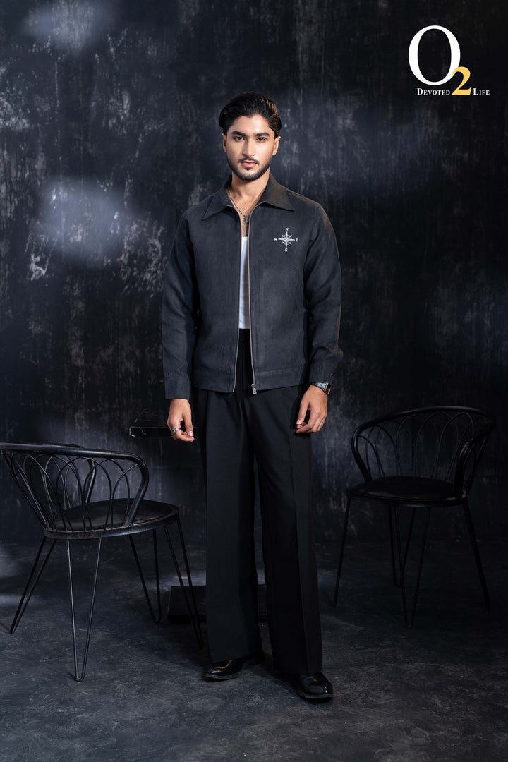 "COMPASS" embroidery jacket o2fashions