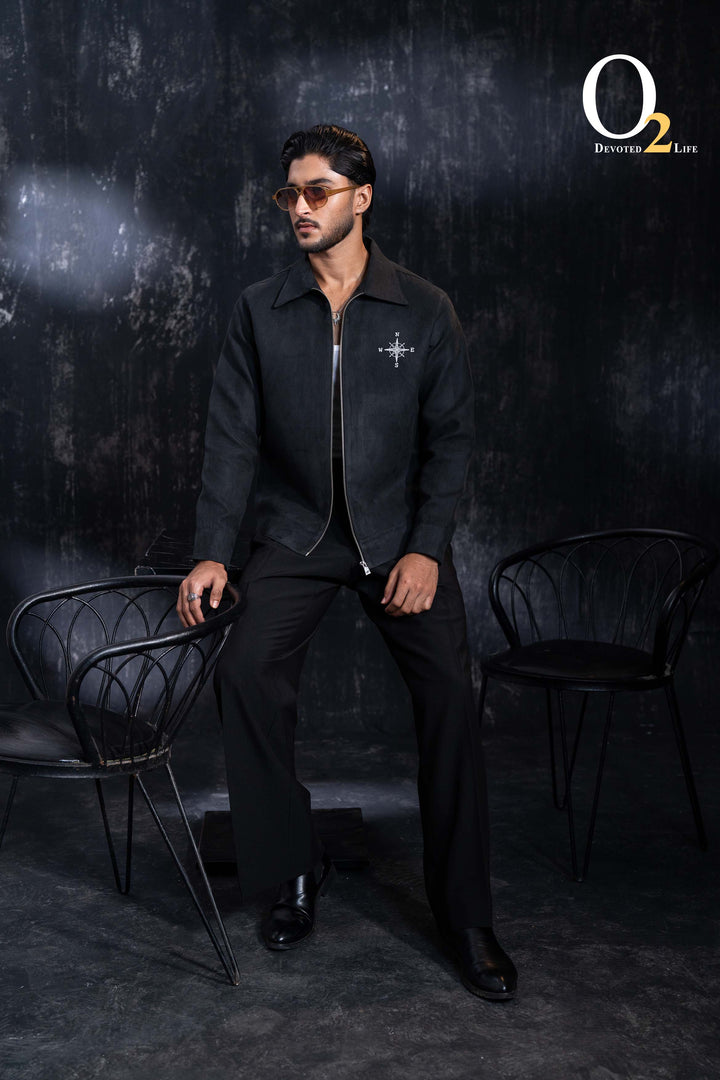 "COMPASS" embroidery jacket o2fashions