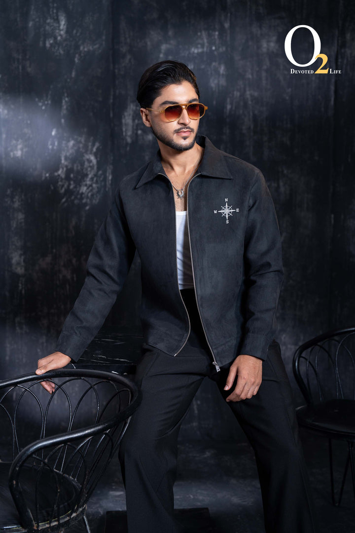 "COMPASS" embroidery jacket o2fashions