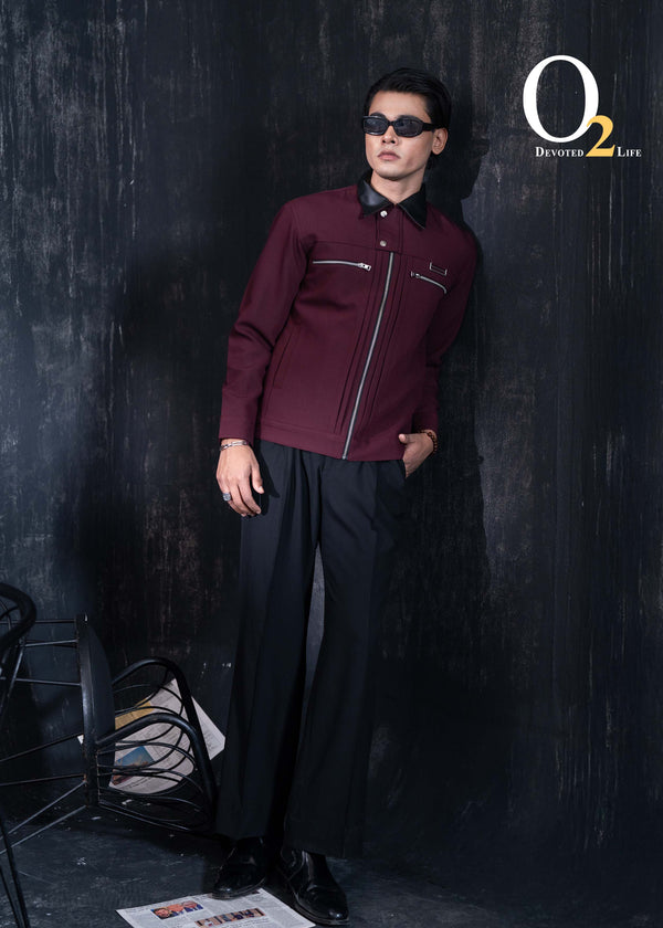 Merlot plaeted jacket ENVY