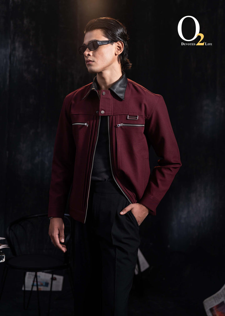 Merlot plaeted jacket ENVY