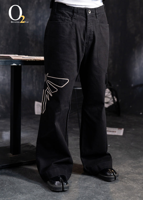 Embroidered Wide-leg Baggy jeans ENVY