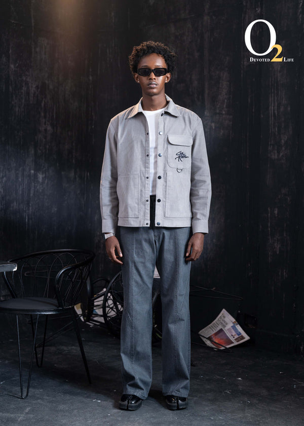 -"SOUL REBEL' corduroy shacket ENVY