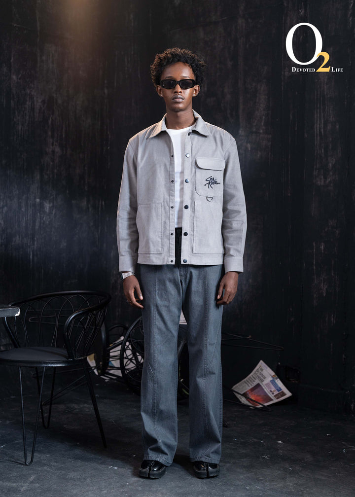 -"SOUL REBEL' corduroy shacket ENVY