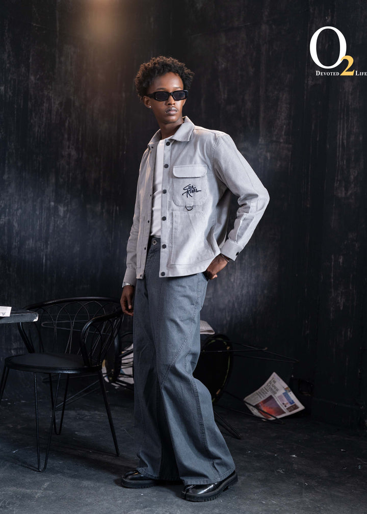 -"SOUL REBEL' corduroy shacket ENVY