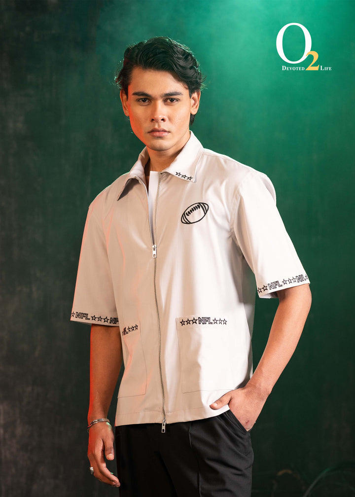 Zipper "NFL" embroidery shirt ENVY