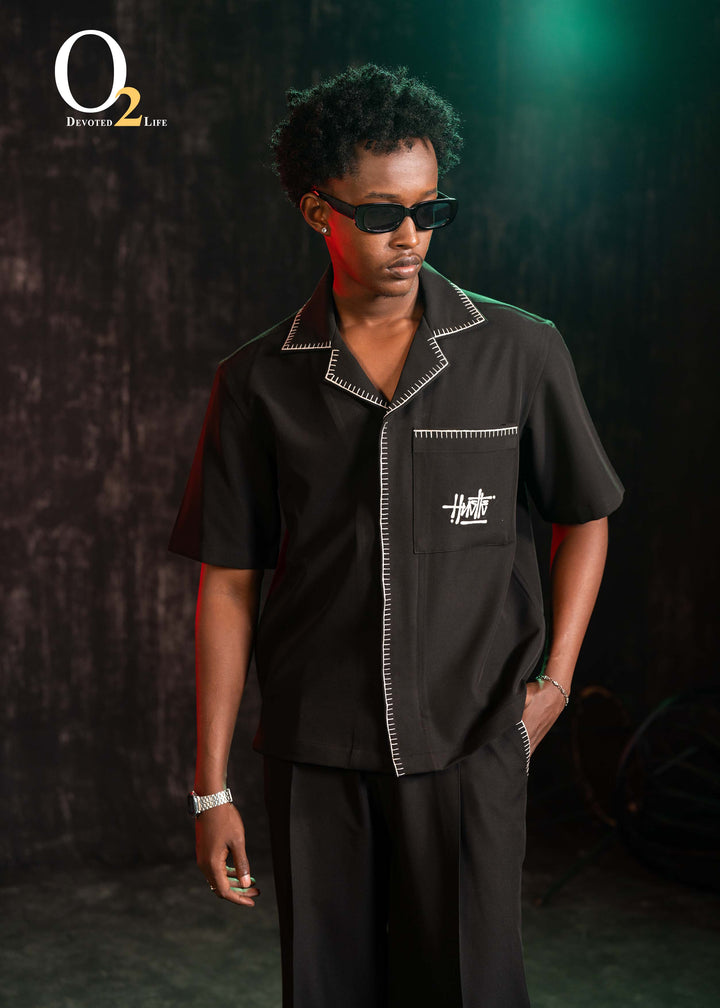 Midnight "hustle" shirt ENVY