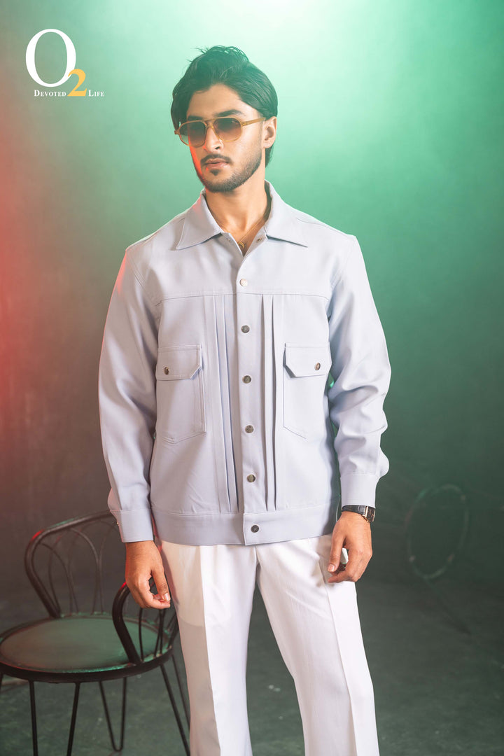 Cerulean pleated jacket ENVY