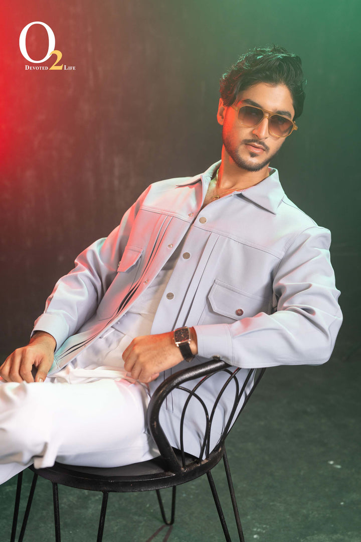 Cerulean pleated jacket ENVY