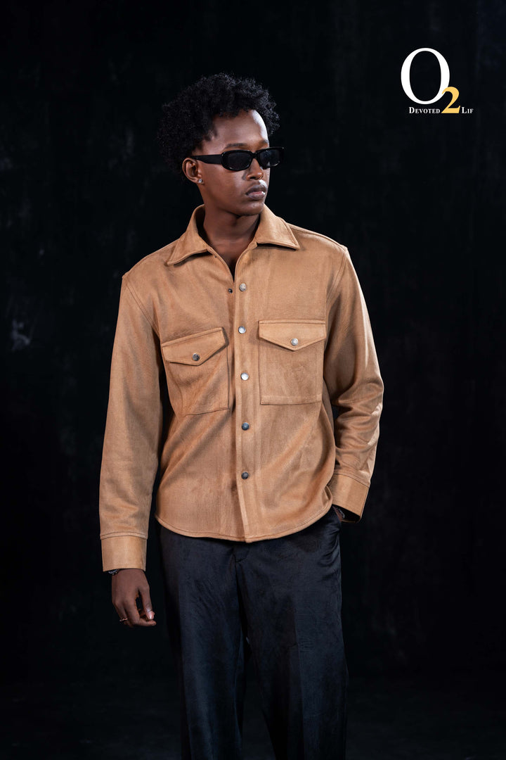 Men's Brown Suede Shacket ENVY
