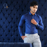 Load image into Gallery viewer, OXFORD Blue  Full Sleeve Shirt