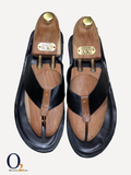 Load image into Gallery viewer, Black With Brown Belt Sandal
