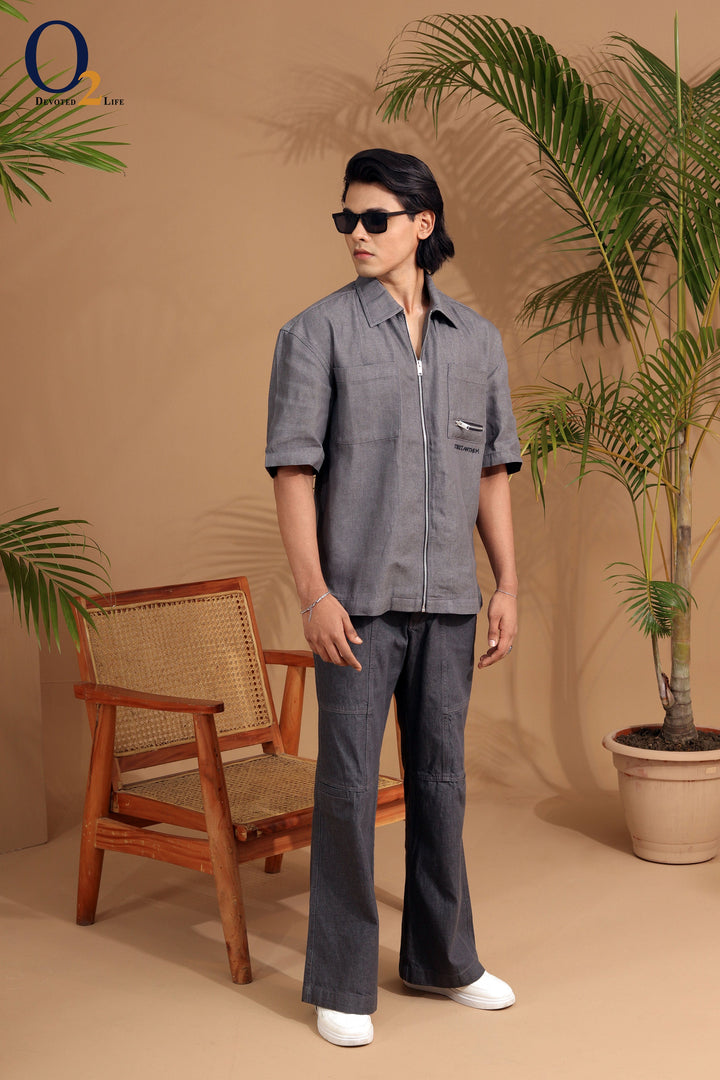 Typography Relaxed Stretch Shirt ENVY