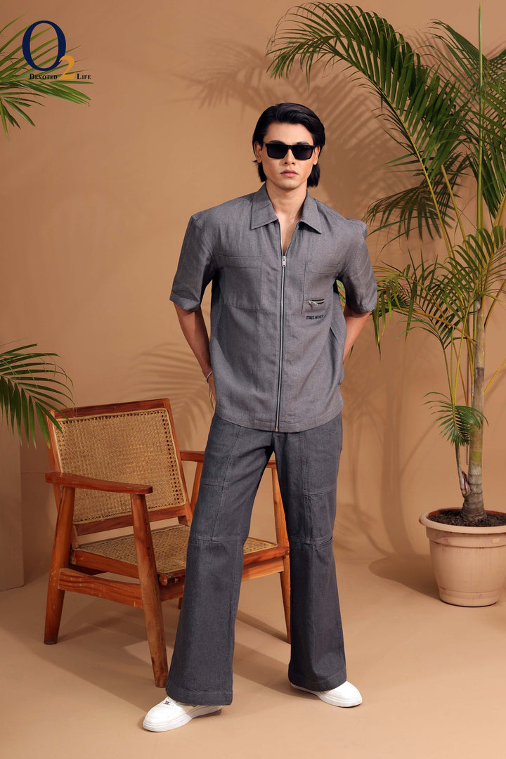 Typography Relaxed Stretch Shirt ENVY