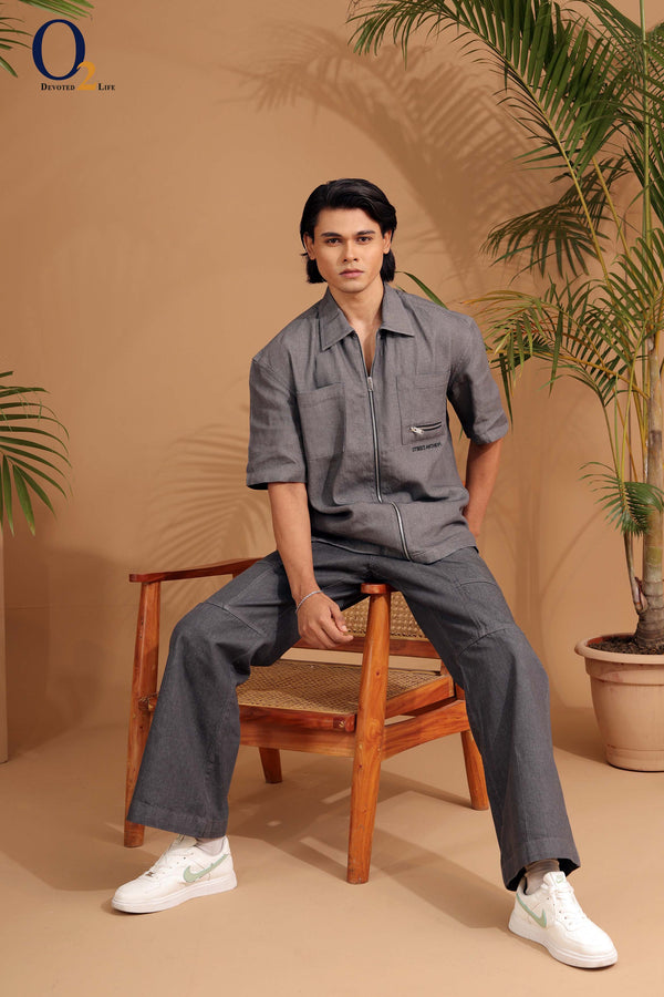 Typography Relaxed Stretch Shirt ENVY