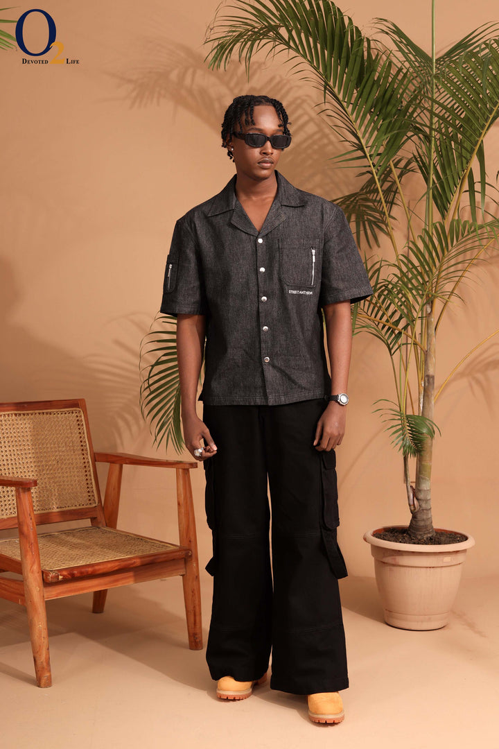 Typography Relaxed Stretch Shirt ENVY