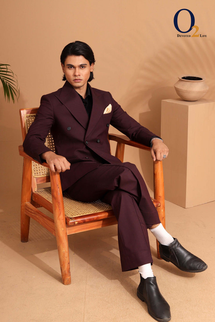 Deep Purple Double-Breasted Suit ENVY