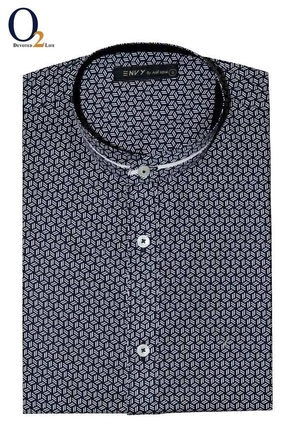 Piping Plate Half Sleeve Shirt