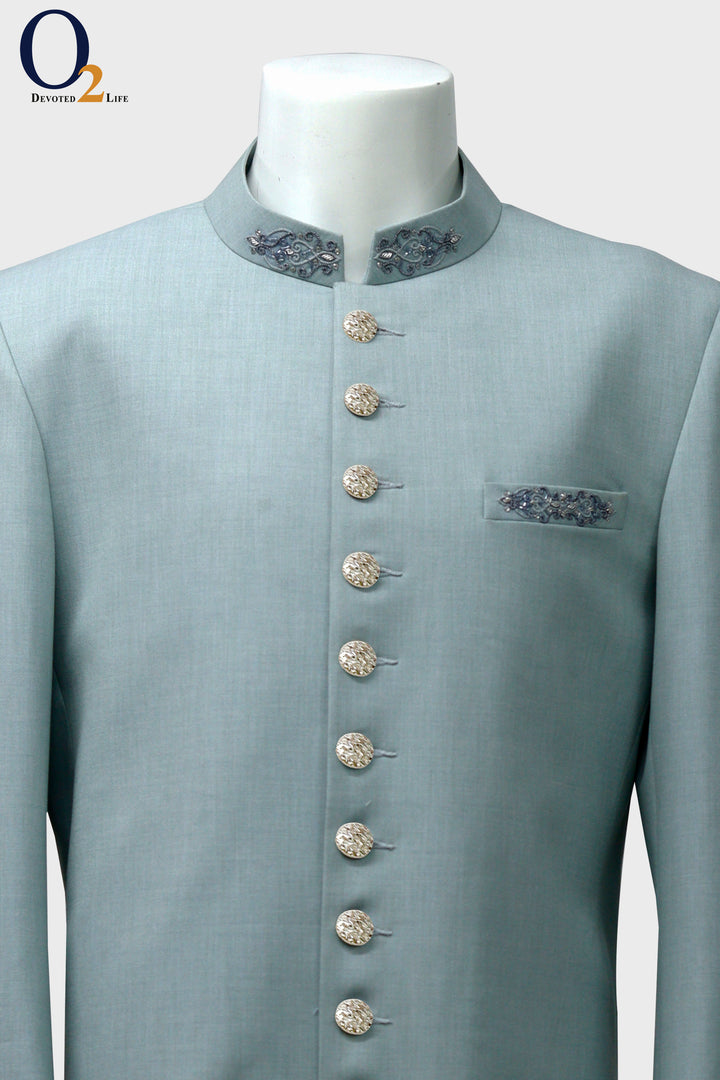 Zardozi handwork Sherwani - o2fashions