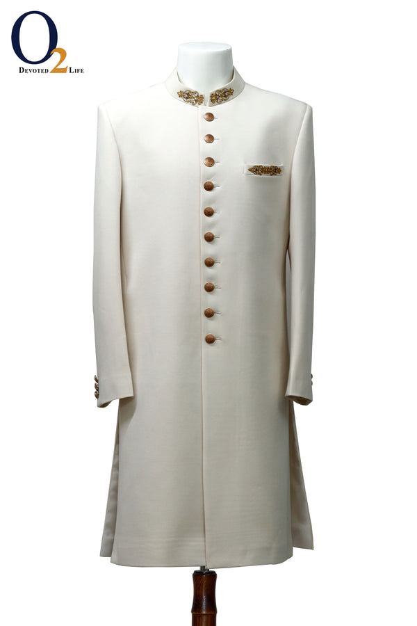 Zardozi handwork Sherwani - o2fashions