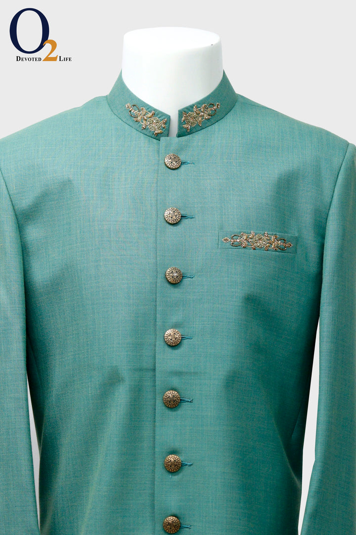 Zardozi handwork Sherwani - o2fashions